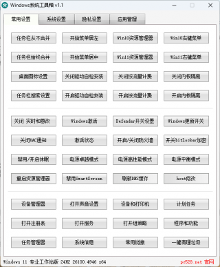 Windows系统工具箱V1.1  系统优化与维护工具