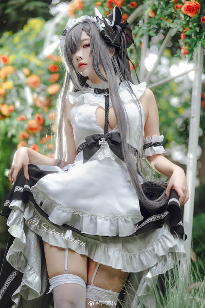 【COS正片】碧蓝航线奥古斯特·冯·帕塞瓦尔【女仆魔女】