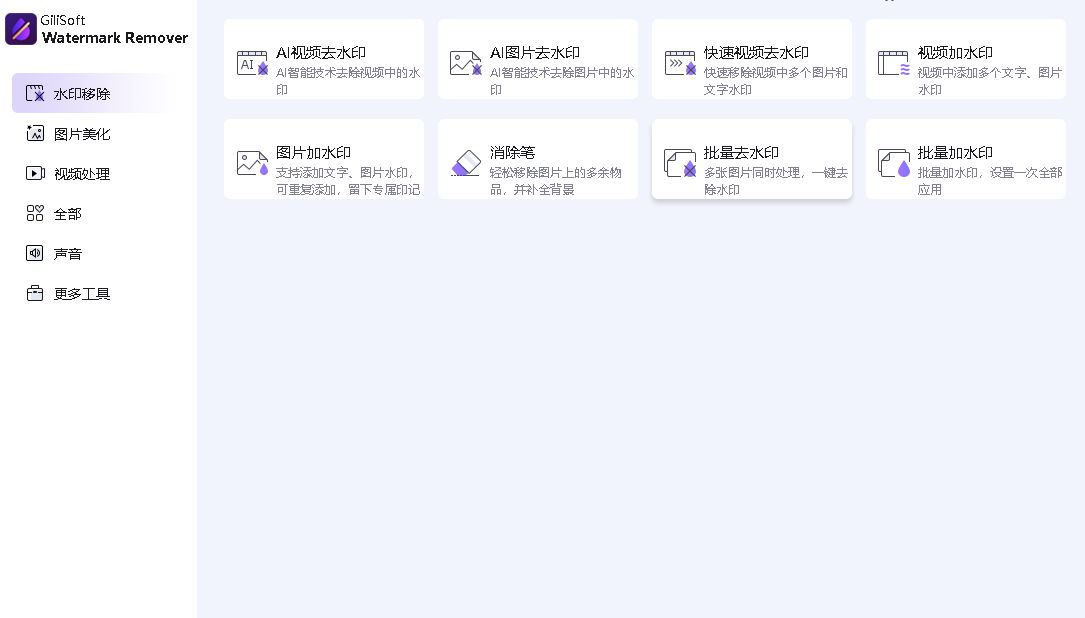 去水印工具，去除视频图片水印、字幕、移动文字，可批量移除添加！
