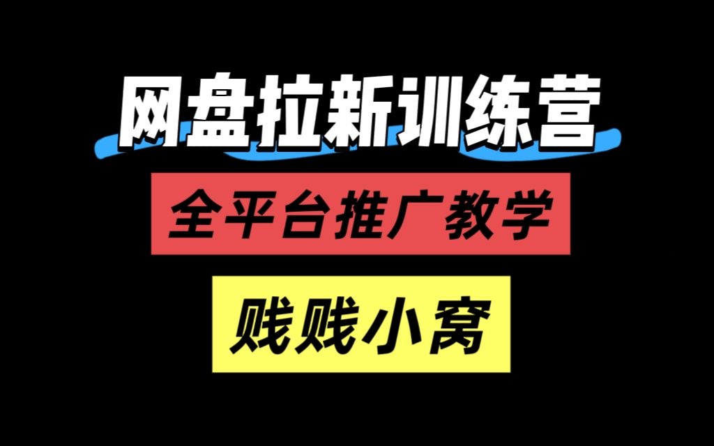 网盘拉新项目训练营  月入5位数玩法指南